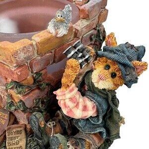 Boyds Bears Folkstones Audubon Pussywillow Birdwatcher Candle Holder Bird Camera